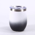 Top Quality 12 oz Egg Shape Stainless Steel Cup Sublimation Wine Cups luxury custom logo double wall wine cup tumbler